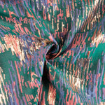 Jacquard Fantasía Destellos Verde Petróleo Multicolor - Ribes y Casals
