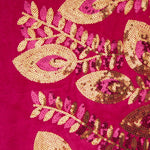 Terciopelo Bordado con Lentejuelas Dalia Fucsia - Ribes y Casals