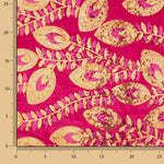 Terciopelo Bordado con Lentejuelas Dalia Fucsia - Ribes y Casals