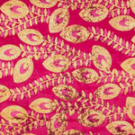 Terciopelo Bordado con Lentejuelas Dalia Fucsia - Ribes y Casals