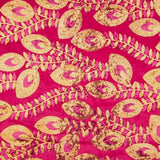 Terciopelo Bordado con Lentejuelas Dalia Fucsia - Ribes y Casals