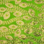 Terciopelo Bordado con Lentejuelas Dalia Verde Claro - Ribes y Casals