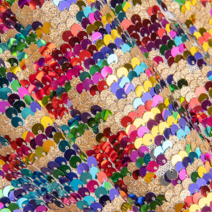 Tul Fantasía con Lentejuelas Irisadas Aurora Multicolor - Ribes y Casals