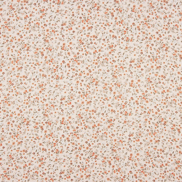 Viyela Estampada Florecitas Coral y Teja - Ribes y Casals