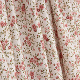 Viyela Estampada Florecitas Rojo y Granate - Ribes y Casals