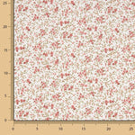 Viyela Estampada Florecitas Rojo y Granate - Ribes y Casals