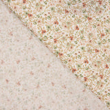 Viyela Estampada Florecitas Coral y Verde - Ribes y Casals