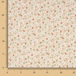 Viyela Estampada Florecitas Coral y Verde - Ribes y Casals