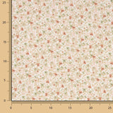 Viyela Estampada Florecitas Coral y Verde - Ribes y Casals