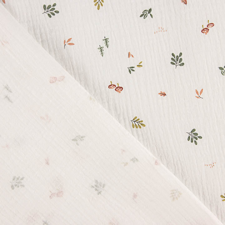Muselina Estampada Hojas Botánicas - Ribes y Casals