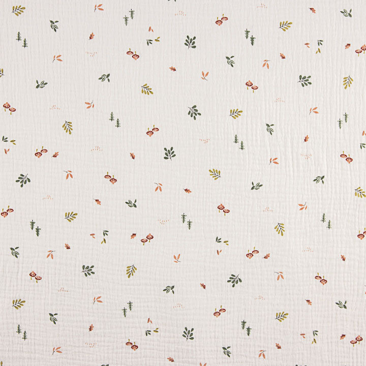 Muselina Estampada Hojas Botánicas - Ribes y Casals