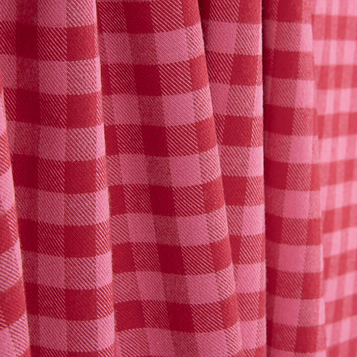Franela Algodón Cuadros Rosa y Rojo - Ribes y Casals