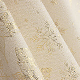 Loneta Jacquard con Lúrex Dorado Flores de Pascua - Ribes y Casals