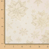 Loneta Jacquard con Lúrex Dorado Flores de Pascua - Ribes y Casals