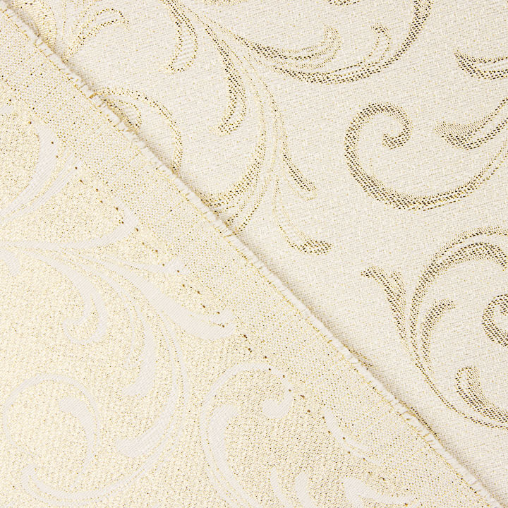 Loneta Jacquard con Lúrex Dorado Ramas Ornamentales - Ribes y Casals