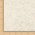 Loneta Jacquard con Lúrex Dorado Ramas Ornamentales - Ribes y Casals