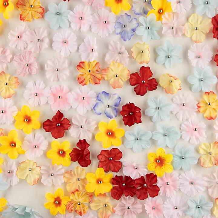 Tul Crudo Jardín de Primavera con Flores 3D - Ribes y Casals