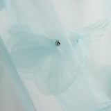Tul Azul Turquesa con Flores 3D y Perlas - Ribes y Casals