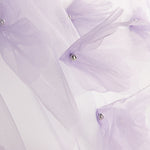 Tul Lila con Flores 3D y Perlas - Ribes y Casals