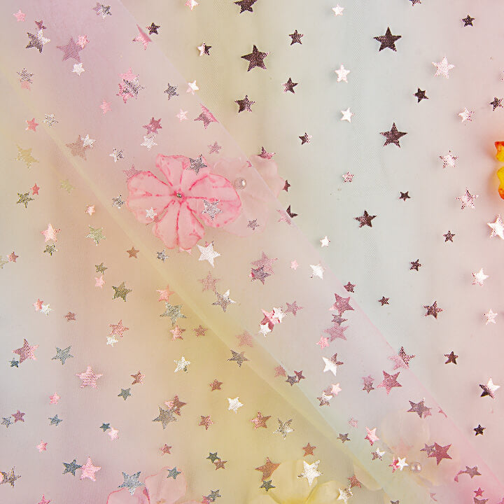 Tul Arcoíris Cielo de Hadas con Flores 3D y Estrellas - Ribes y Casals