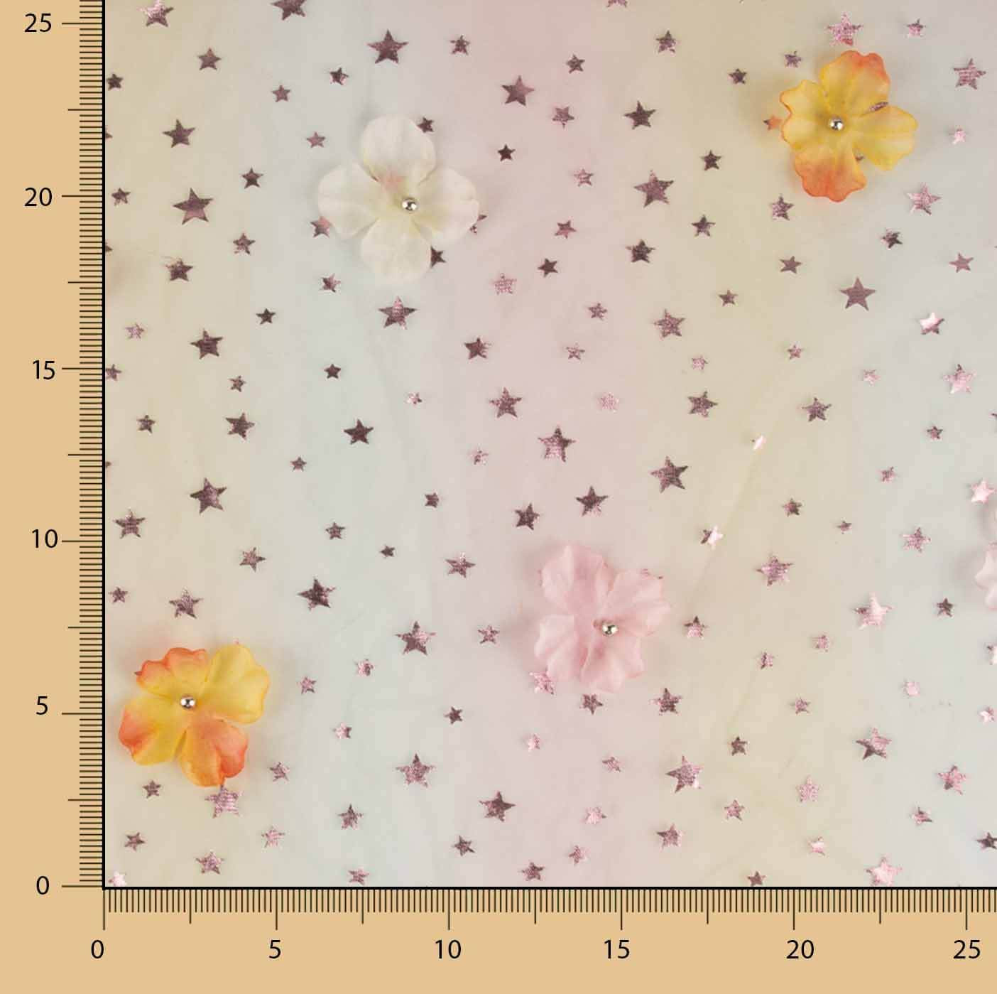 Tul Arcoíris Cielo de Hadas con Flores 3D y Estrellas - Ribes y Casals