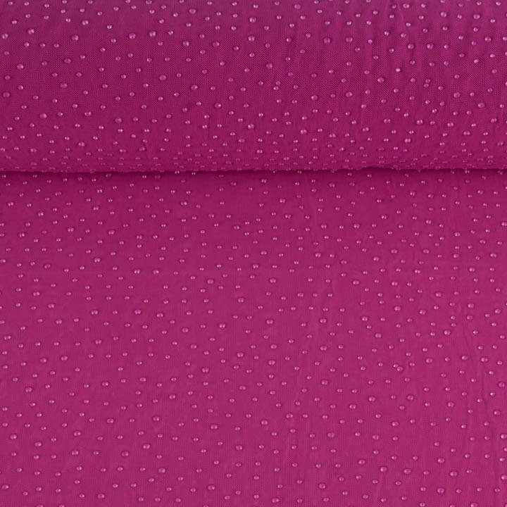 Tul Elástico Fucsia Efecto Gotas de Agua - Ribes y Casals