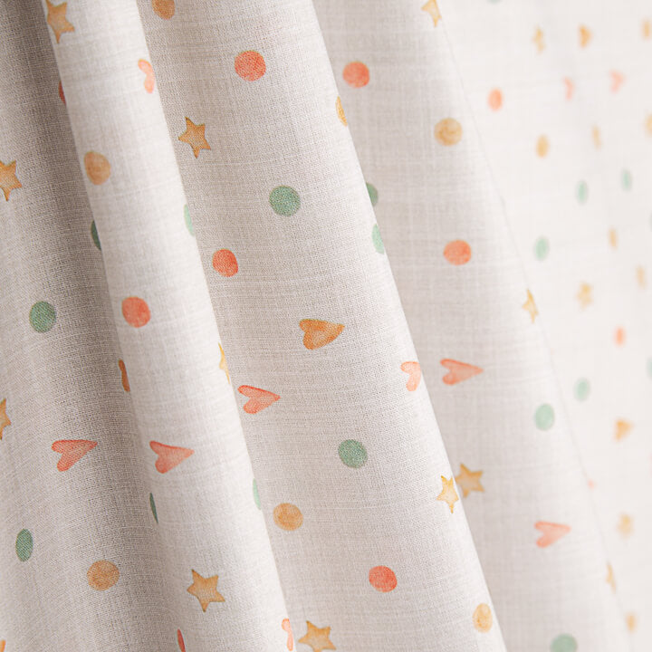 Sábana Algodón Estampada Estrellas y Topitos - Ribes y Casals