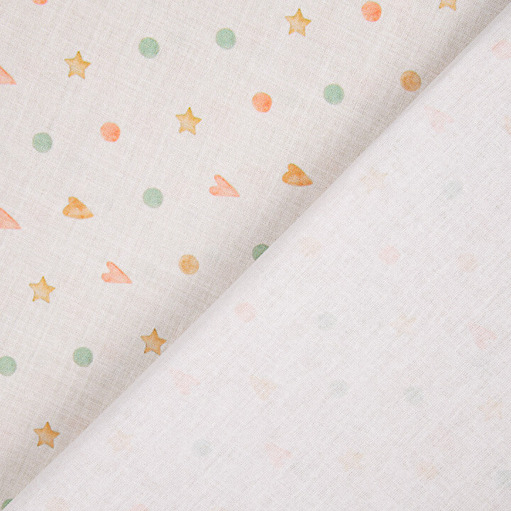Sábana Algodón Estampada Estrellas y Topitos - Ribes y Casals