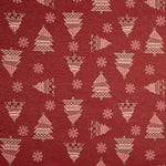 Loneta Jacquard Navidad Abetos Rojo con Lúrex - Ribes y Casals