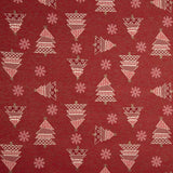 Loneta Jacquard Navidad Abetos Rojo con Lúrex - Ribes y Casals