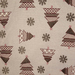 Loneta Jacquard Navidad Abetos Rojo con Lúrex - Ribes y Casals