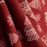 Loneta Jacquard Navidad Abetos Rojo con Lúrex - Ribes y Casals