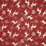 Loneta Jacquard Navidad Nórdica Rojo con Lúrex - Ribes y Casals