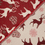 Loneta Jacquard Navidad Nórdica Rojo con Lúrex - Ribes y Casals