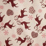 Loneta Jacquard Navidad Nórdica Rojo con Lúrex - Ribes y Casals