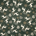 Loneta Jacquard Navidad Nórdica Verde con Lúrex - Ribes y Casals