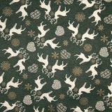 Loneta Jacquard Navidad Nórdica Verde con Lúrex - Ribes y Casals