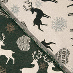 Loneta Jacquard Navidad Nórdica Verde con Lúrex - Ribes y Casals