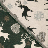 Loneta Jacquard Navidad Nórdica Verde con Lúrex - Ribes y Casals