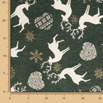 Loneta Jacquard Navidad Nórdica Verde con Lúrex - Ribes y Casals