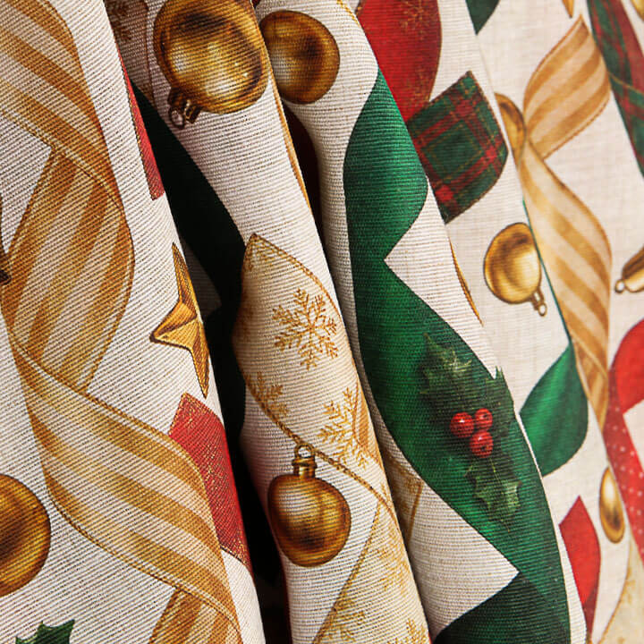 Loneta Estampada Cintas Navideñas - Ribes y Casals