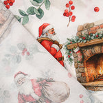 Loneta Estampada Papá Noel y Chimenea - Ribes y Casals