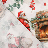 Loneta Estampada Papá Noel y Chimenea - Ribes y Casals