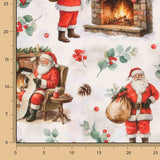 Loneta Estampada Papá Noel y Chimenea - Ribes y Casals