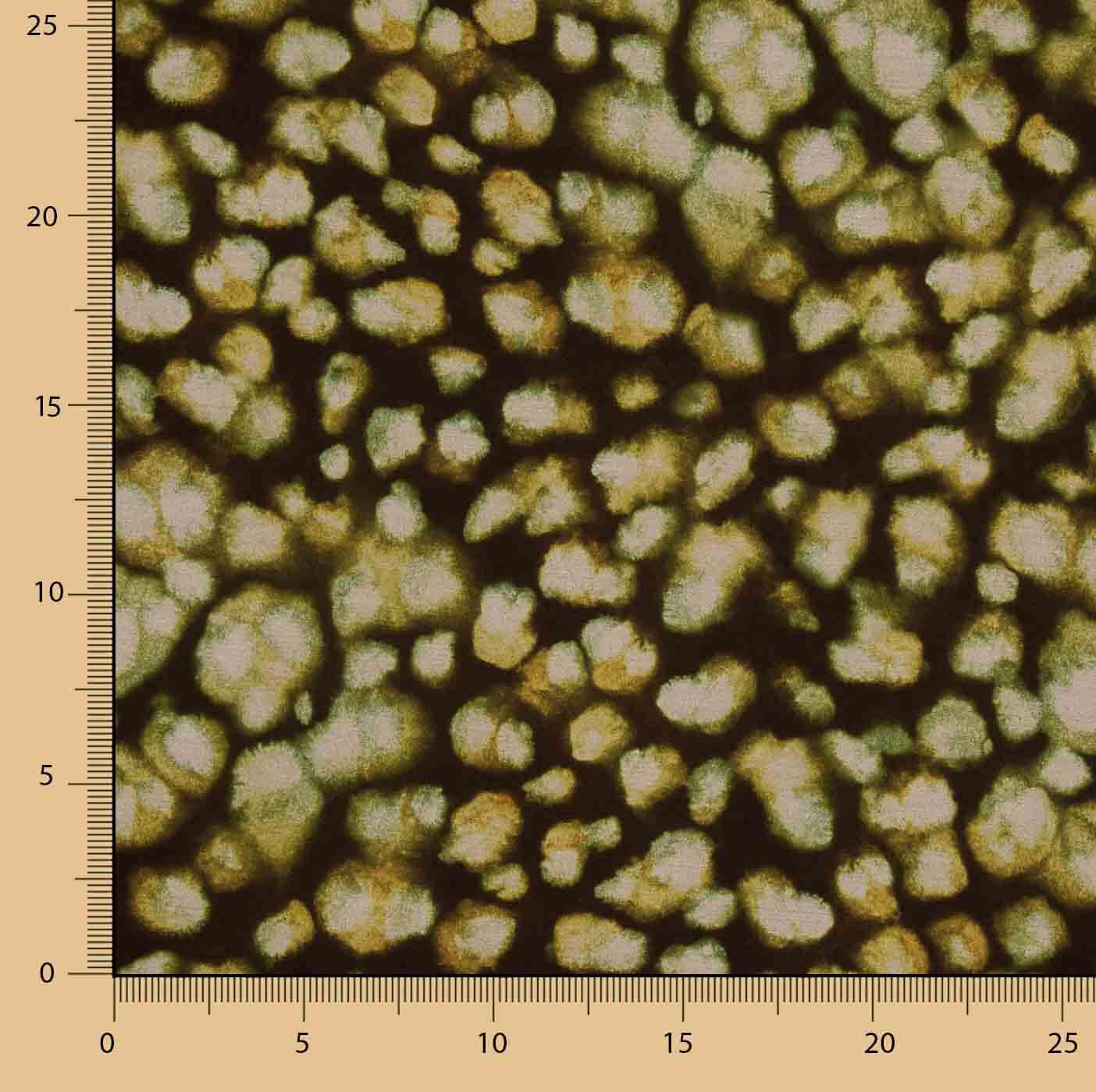 Viscosa Estampada Doble Cara Mosaico Oliva - Ribes y Casals