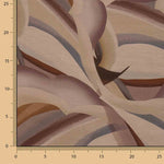 Viscosa Estampada Doble Cara Ondas Abstractas Tierra - Ribes y Casals