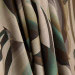 Viscosa Estampada Doble Cara Ondas Abstractas Verde Agua - Ribes y Casals