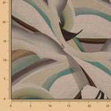 Viscosa Estampada Doble Cara Ondas Abstractas Verde Agua - Ribes y Casals