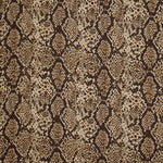 Viscosa Estampada Doble Cara Animal Print Serpiente Marrón - Ribes y Casals