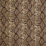 Viscosa Estampada Doble Cara Animal Print Serpiente Marrón - Ribes y Casals